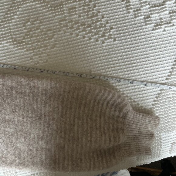 Madewell Pointelle Collar Button-Up Alpaca Cardigan Sweater Oat Women’s Size XL - Picture 6 of 12